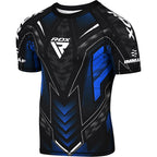 RASHGUARD RDX IMMAF APPROVATA MANICA CORTA A COMPRESSIONE