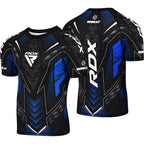RASHGUARD RDX IMMAF APPROVATA MANICA CORTA A COMPRESSIONE