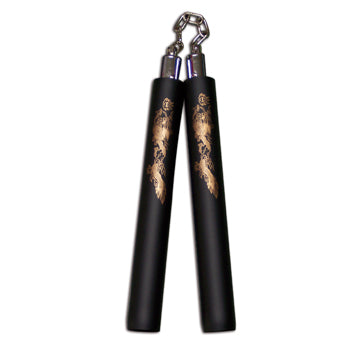 NUNCHAKU IN GOMMA MORBIDA CON CATENA