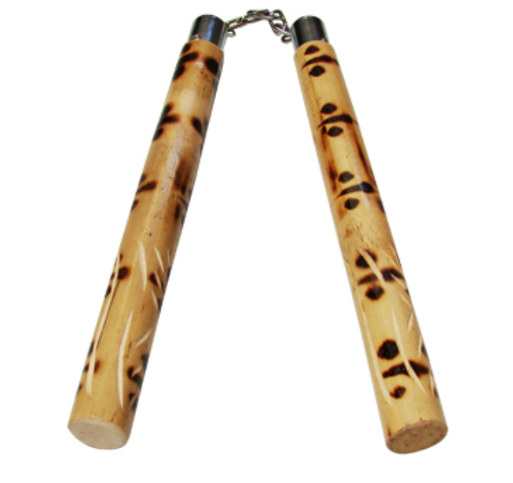 NUNCHAKU IN RATTAN CON CATENA