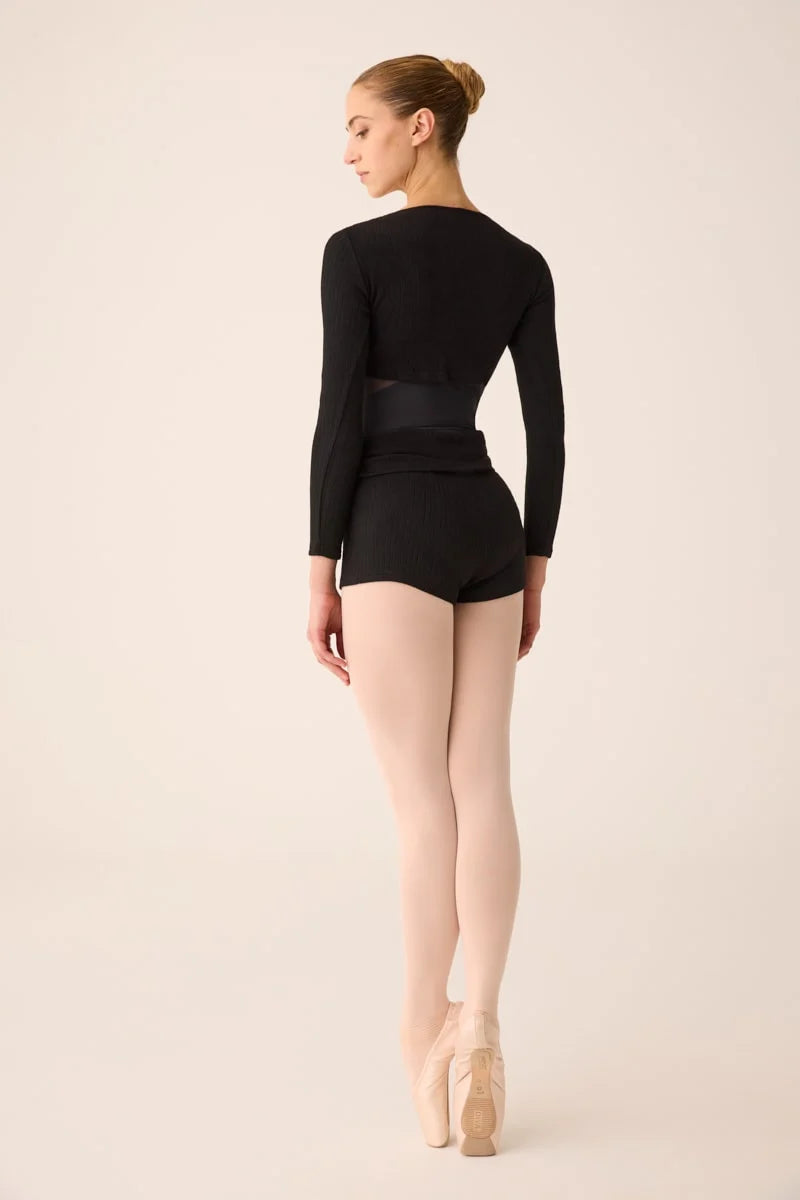 SHORT ADERENTE CON FASCIA AMPIA IN VITA - DANZA
