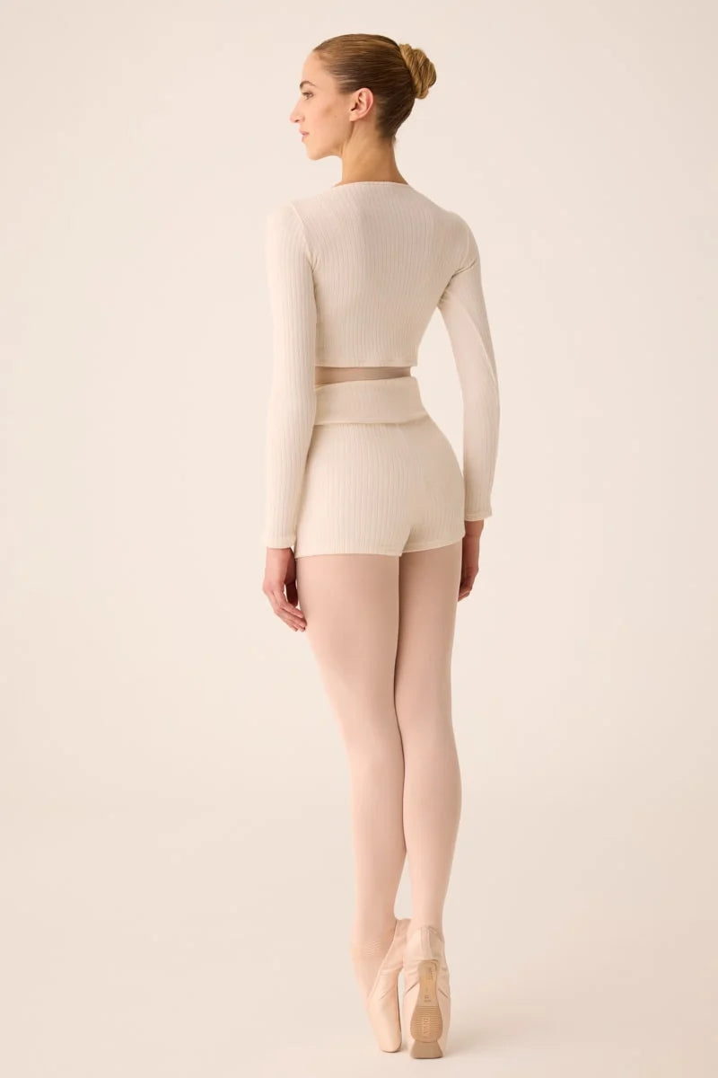 SHORT ADERENTE CON FASCIA AMPIA IN VITA - DANZA