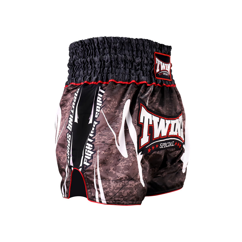 SHORTS MUAY THAI TWINS RUSTY BLACK