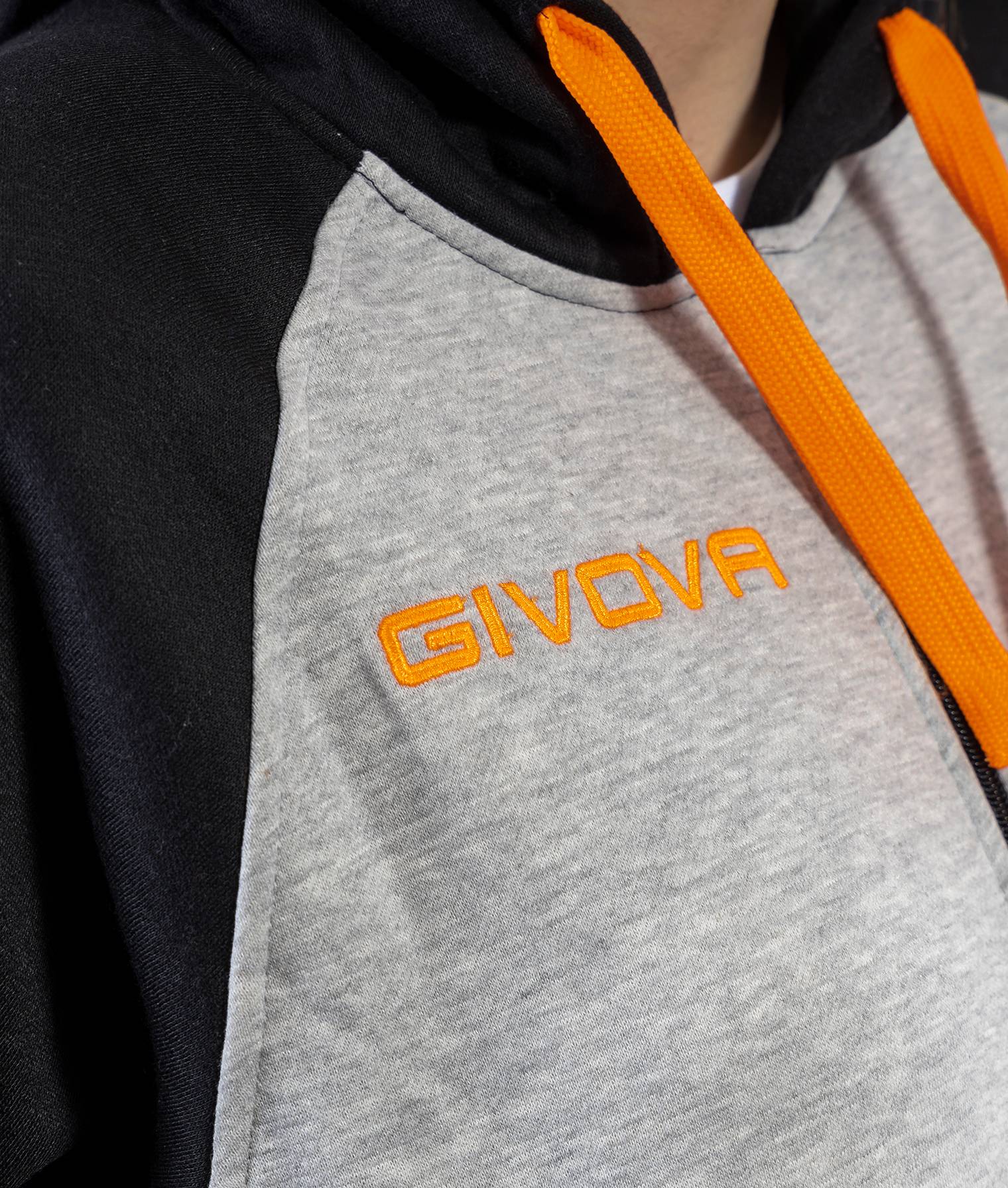 TUTA FELPATA SUPER KING GIVOVA - GRIGIO/ARANCIO