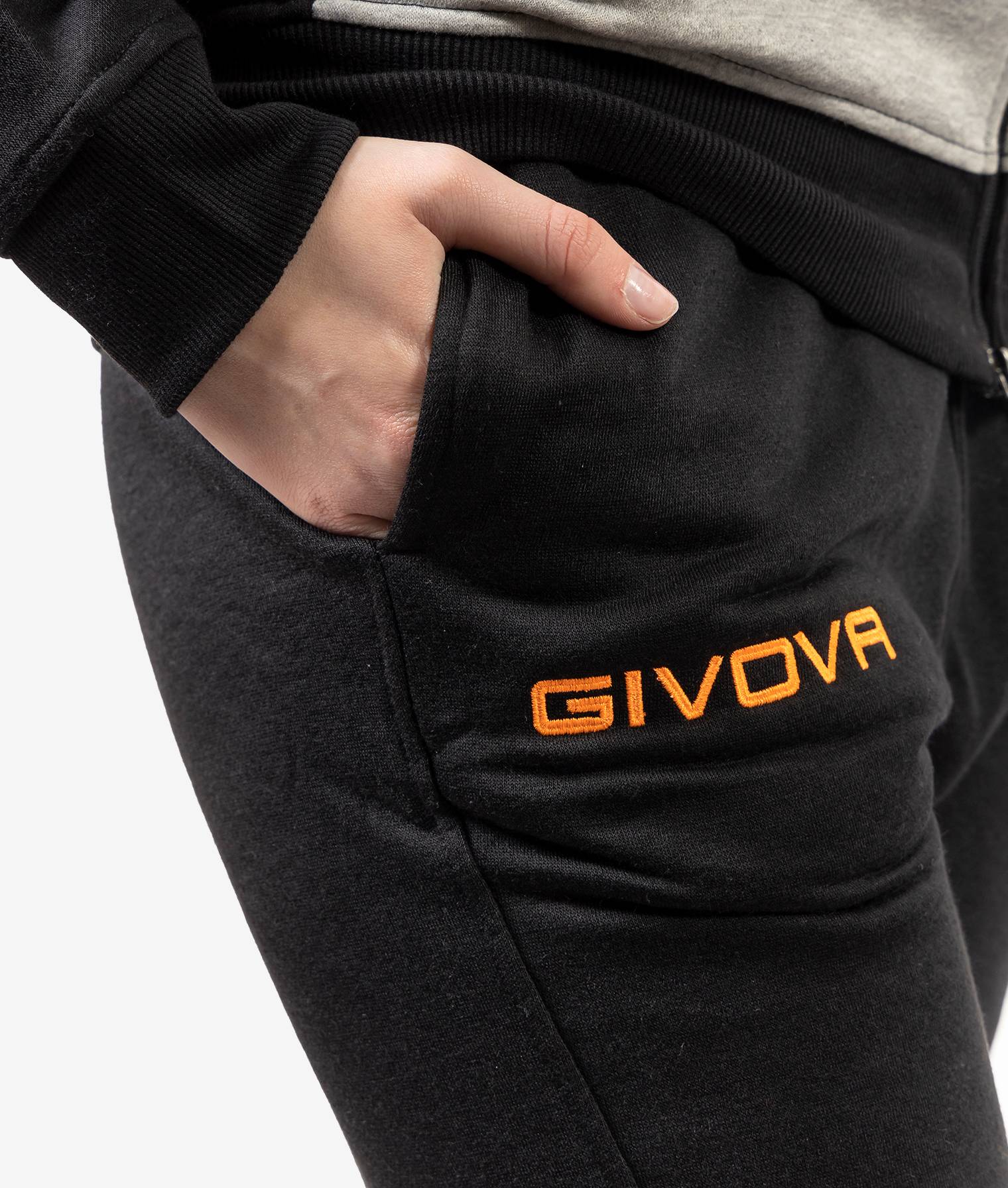 TUTA FELPATA SUPER KING GIVOVA - GRIGIO/ARANCIO