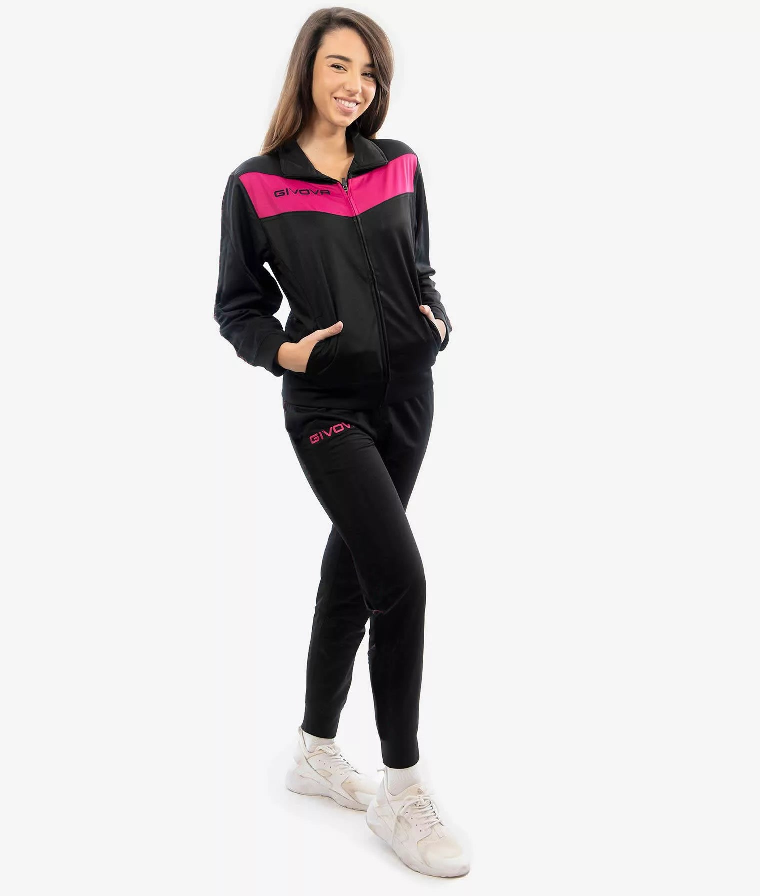 TUTA VISA FLUO TRIACETATO GIVOVA - NERO/FUXIA