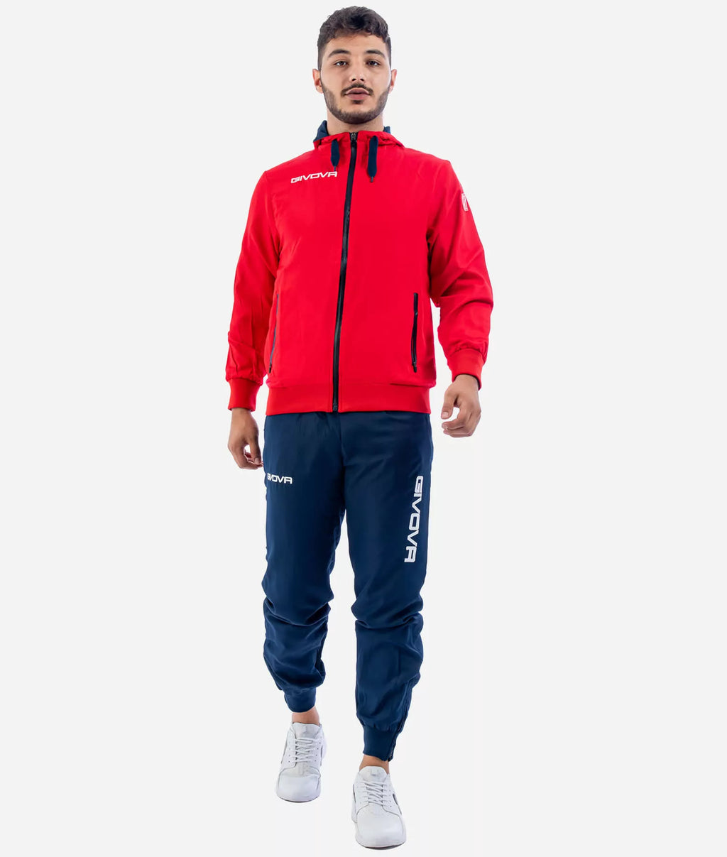 TUTA WINNER IN MICROFIBRA GIVOVA - ROSSO/BLU