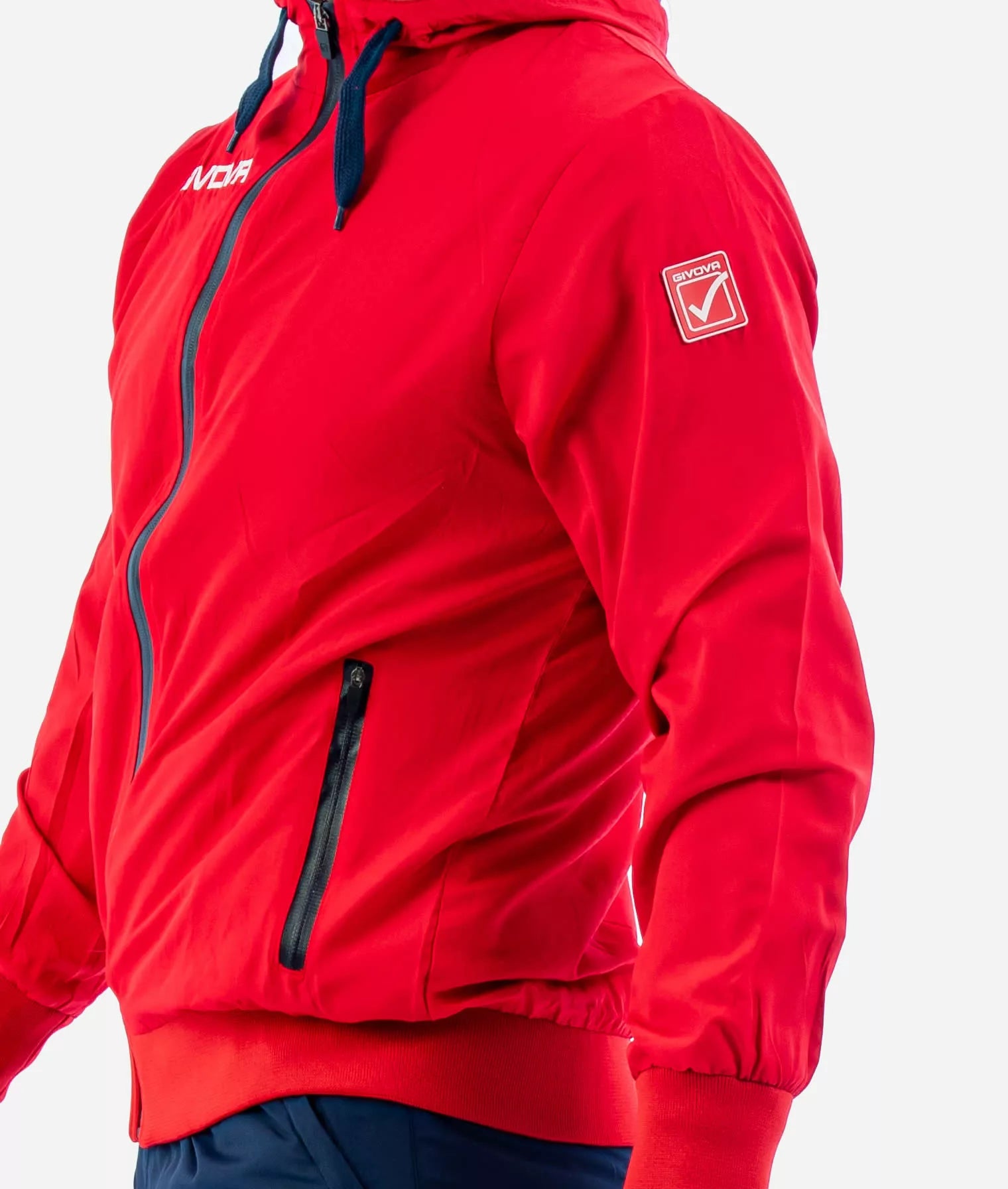 TUTA WINNER IN MICROFIBRA GIVOVA - ROSSO/BLU