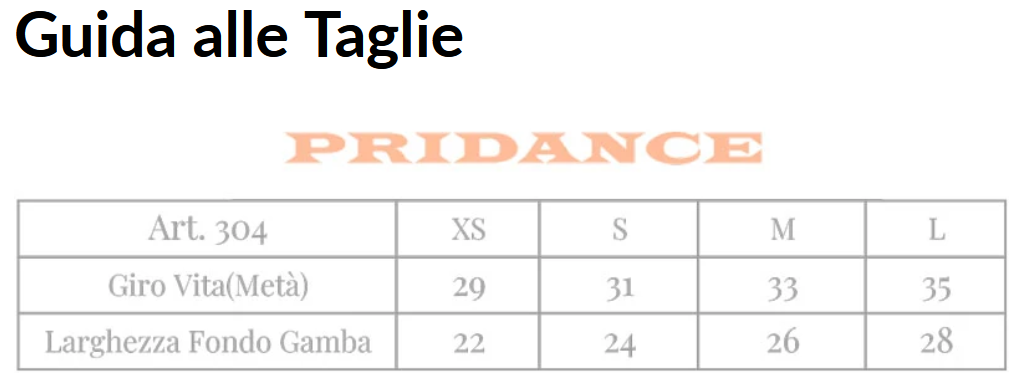 Tabella Taglie