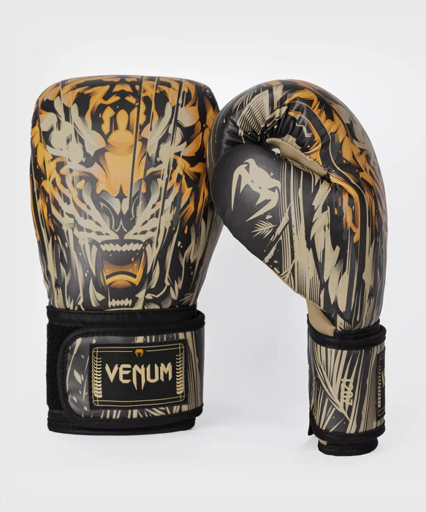 GUANTI DA BOXE VENUM MOD. TIGER - NERO/ARANCIO NEON