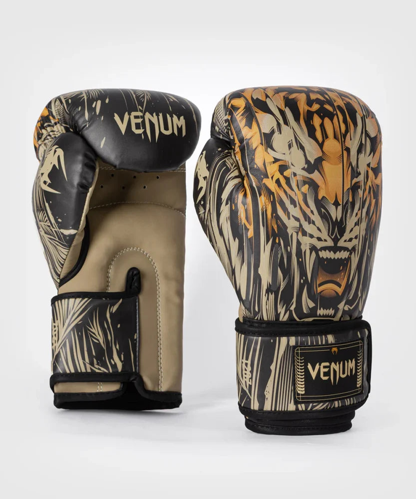 GUANTI DA BOXE VENUM MOD. TIGER - NERO/ARANCIO NEON