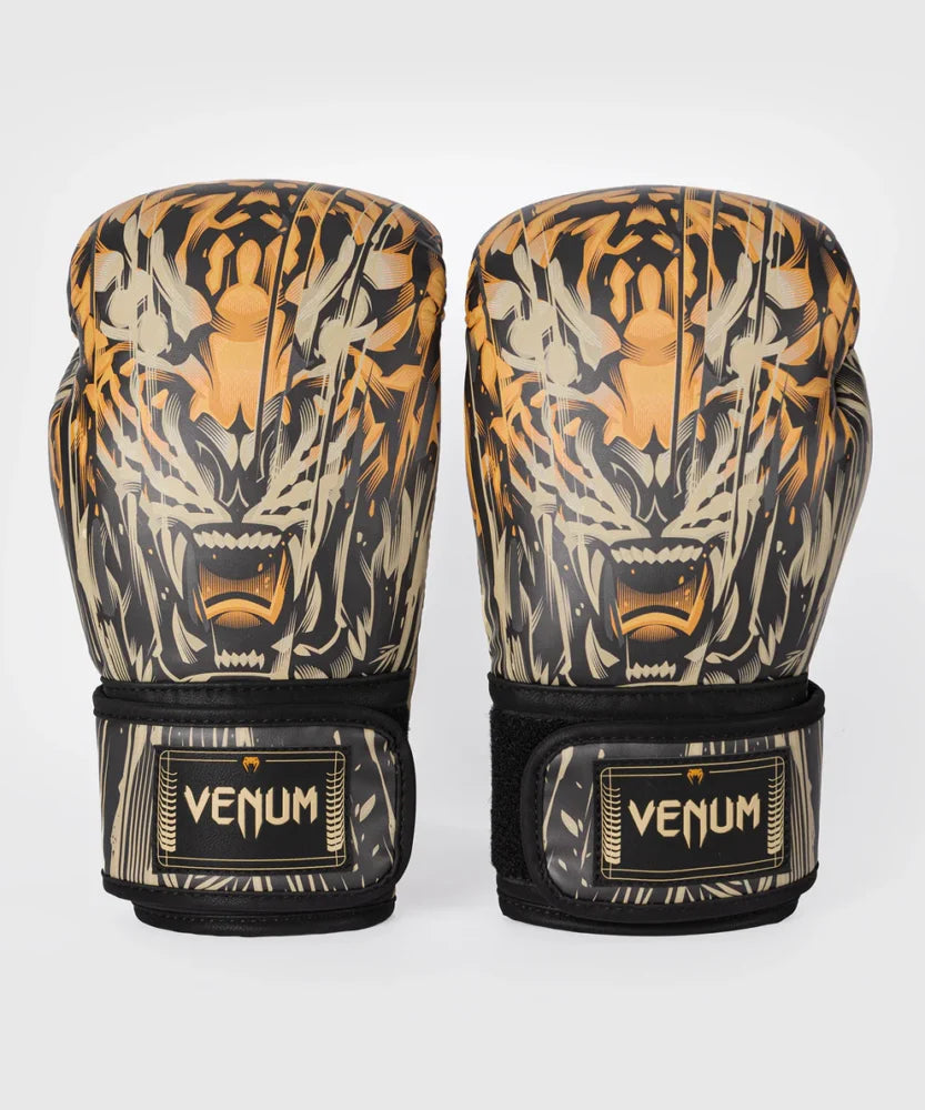 GUANTI DA BOXE VENUM MOD. TIGER - NERO/ARANCIO NEON
