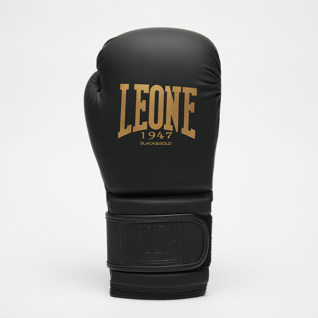 GUANTI BOXE BLACK&WHITE GOLD LEONE