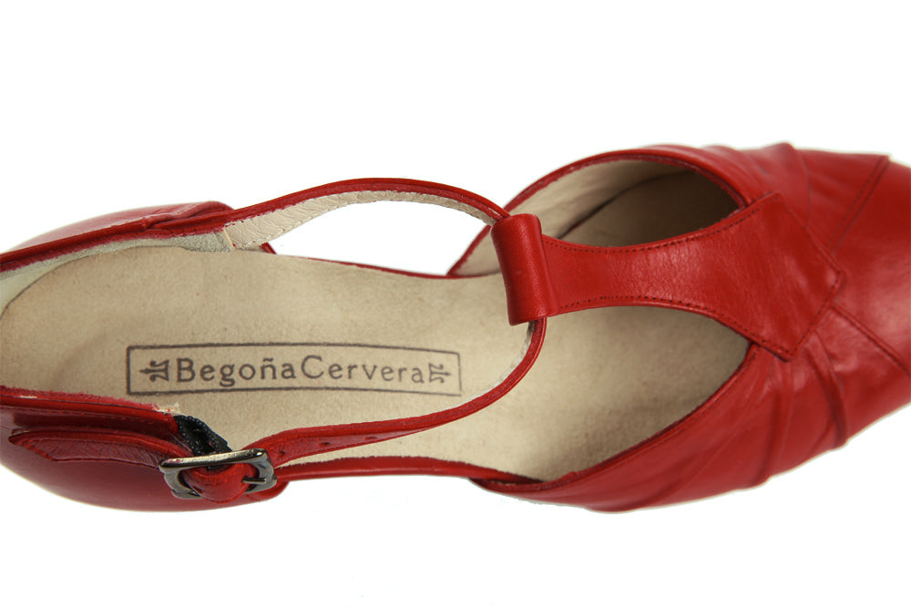 Scarpa da flamenco Begoña Cervera mod. Clasico Espanol IV - Colore Rosso