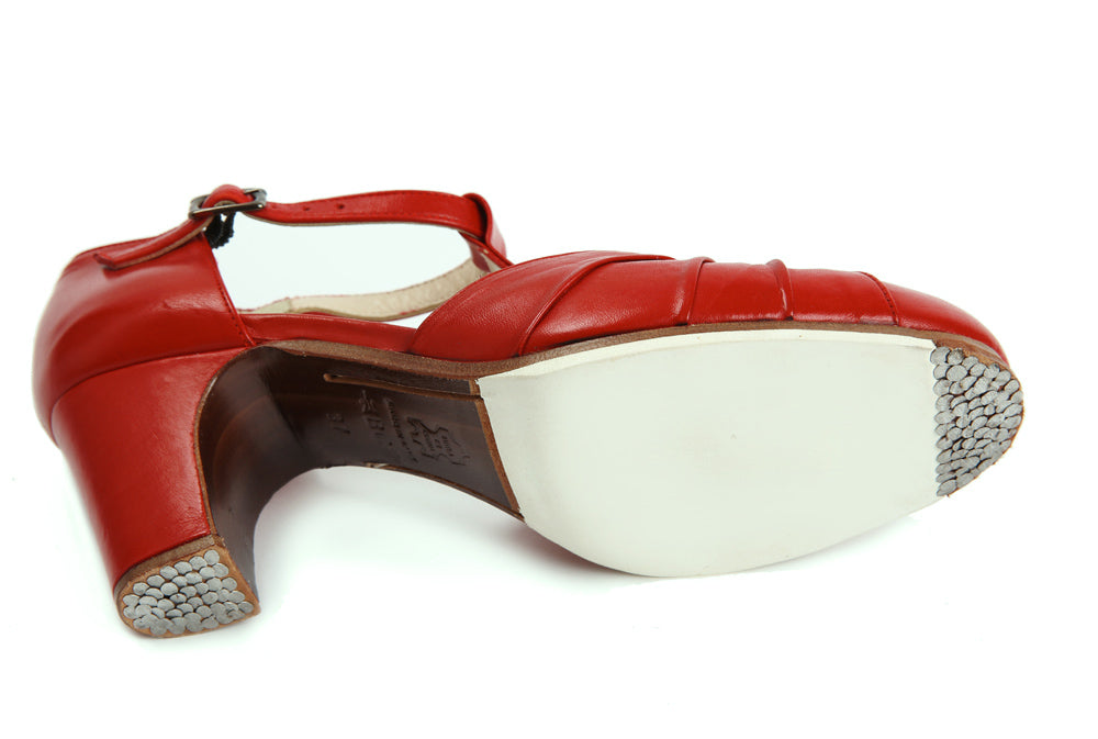 Scarpa da flamenco Begoña Cervera mod. Clasico Espanol IV - Colore Rosso