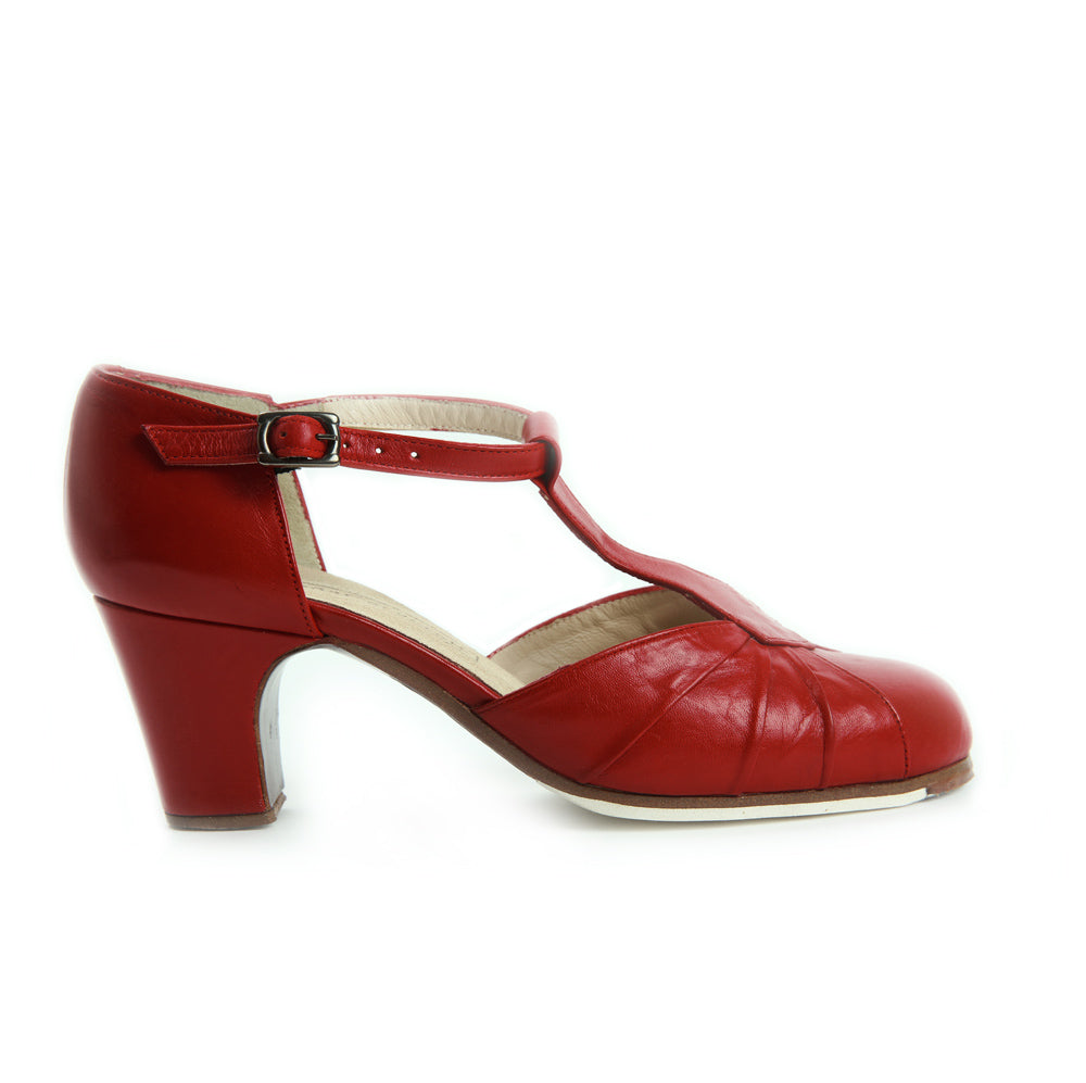 Scarpa da flamenco Begoña Cervera mod. Clasico Espanol IV - Colore Rosso