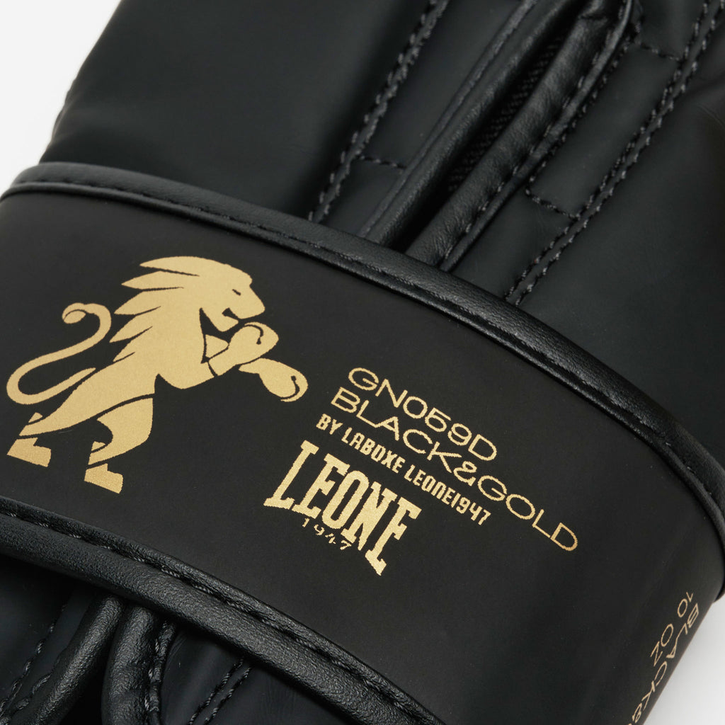 GUANTI BOXE BLACK&WHITE GOLD LEONE