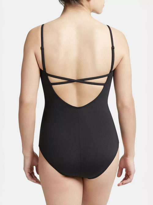 BODY DONNA SCOLLO A V SPALLINE REGOLABILI CAPEZIO MOD. CRISSCROSS CAMI LEO - DANZA