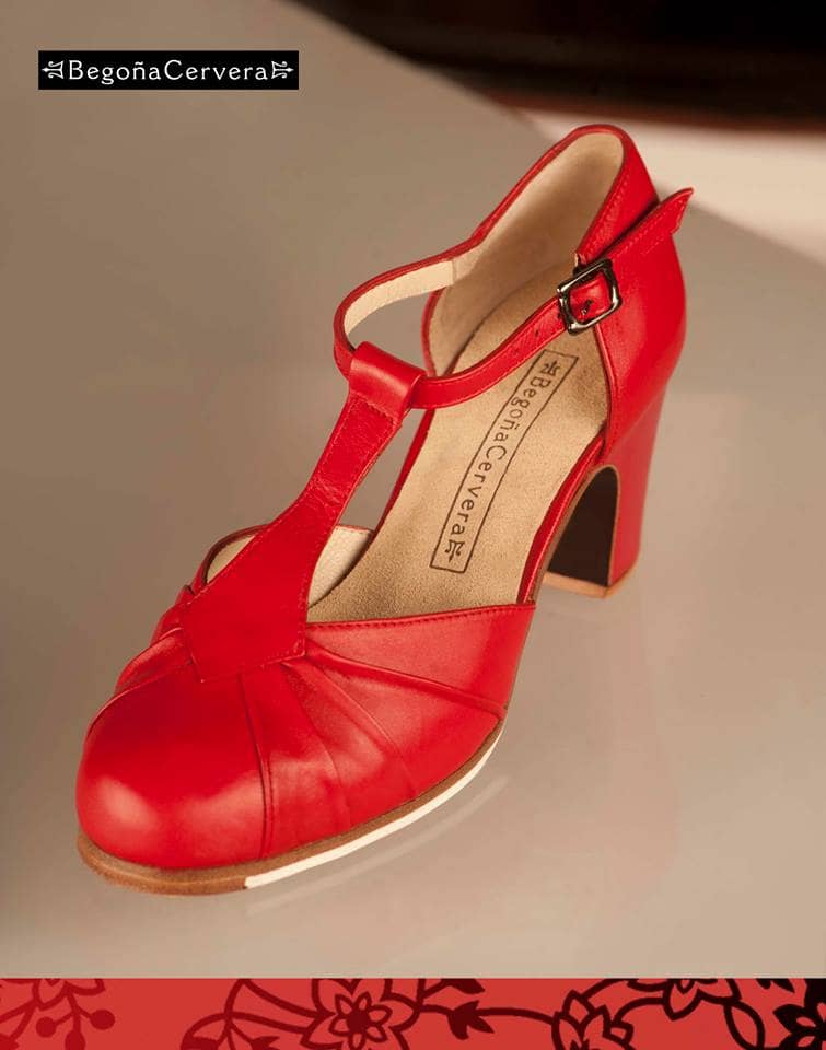 Scarpa da flamenco Begoña Cervera mod. Clasico Espanol IV - Colore Rosso