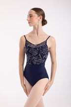 BODY DA DONNA A BRETELLINE CON INSERTO FLOREALE IN TULLE INTERMEZZO - MOD. DAISY - DANZA