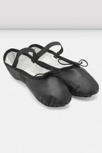 MEZZE PUNTE IN PELLE NERA ARISE BLOCH – BAMBINO – PIANTA C - DANZA