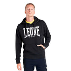 FELPA INVERNALE DA UOMO CON CAPPUCCIO PULL ON LOGO GRANDE MOD. BASIC LEONE