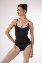 BODY DANZA A BRETELLINE CON PIZZO FLOREALE  INTERMEZZO MOD. FORTUNATA