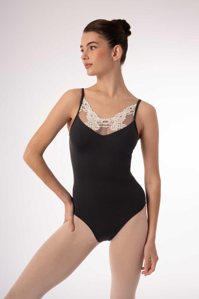 BODY DANZA A BRETELLINE CON PIZZO FLOREALE  INTERMEZZO MOD. FORTUNATA