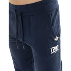 PANTALONE SPORTIVO DA UOMO SENZA POLSINO CON LOGO PICCOLO MOD. BASIC LEONE