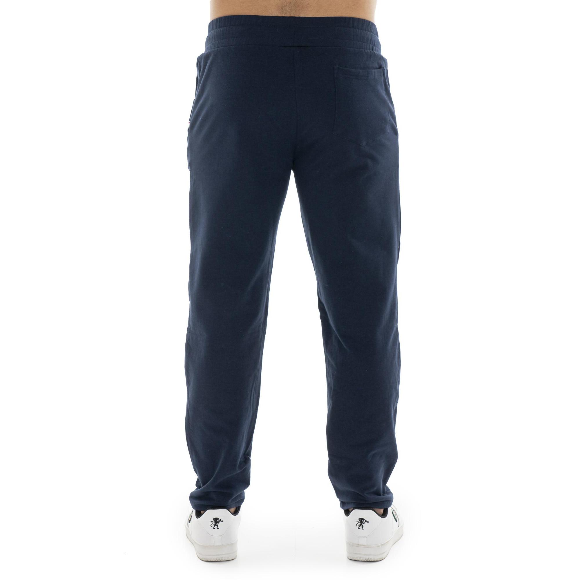 PANTALONE SPORTIVO DA UOMO SENZA POLSINO CON LOGO PICCOLO MOD. BASIC LEONE