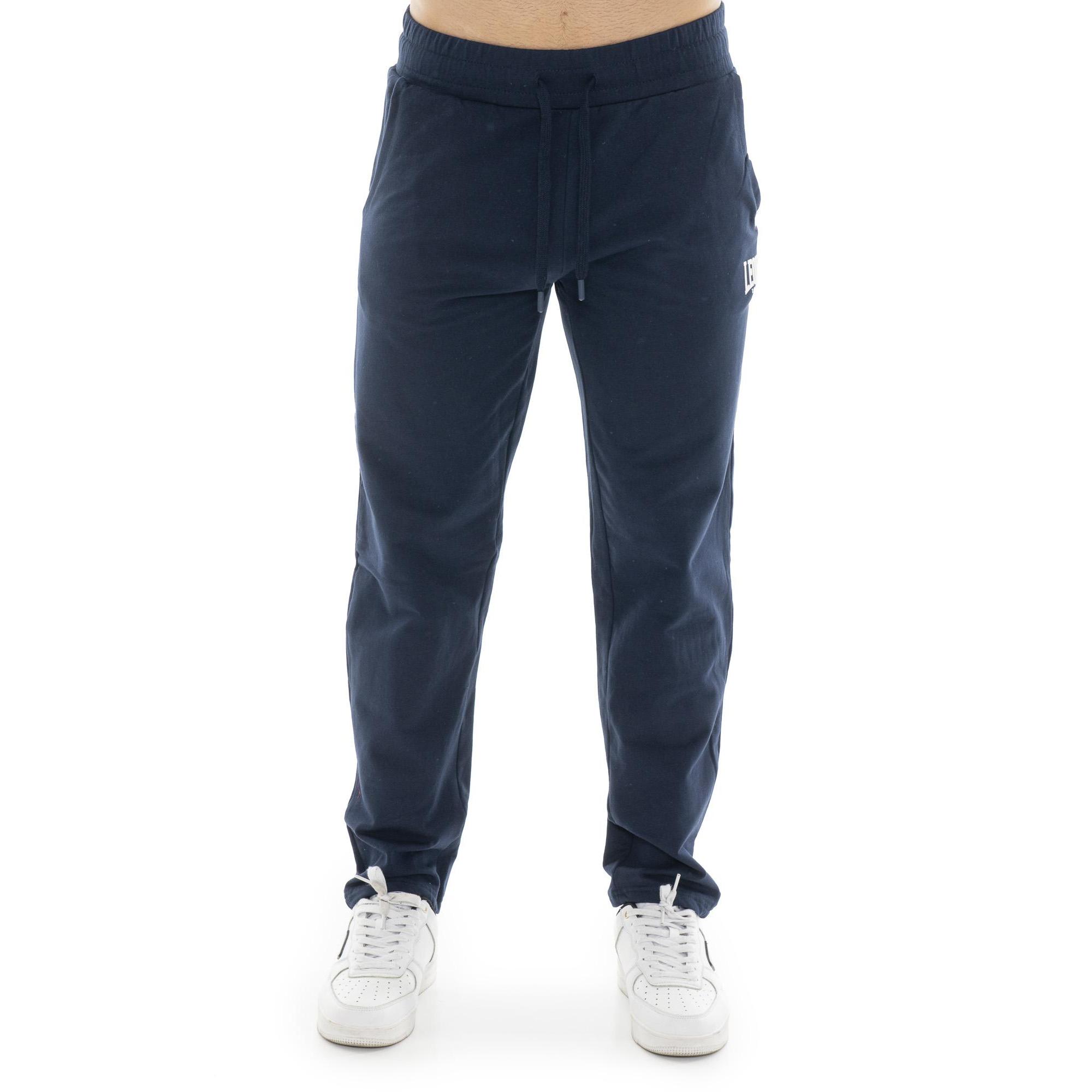 PANTALONE SPORTIVO DA UOMO SENZA POLSINO CON LOGO PICCOLO MOD. BASIC LEONE