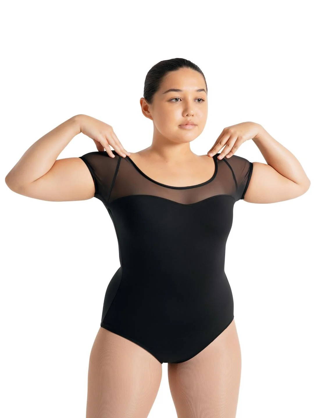 capezio_studio_collection_mesh_yoke_ss_leotard_black_se1039w_f_2